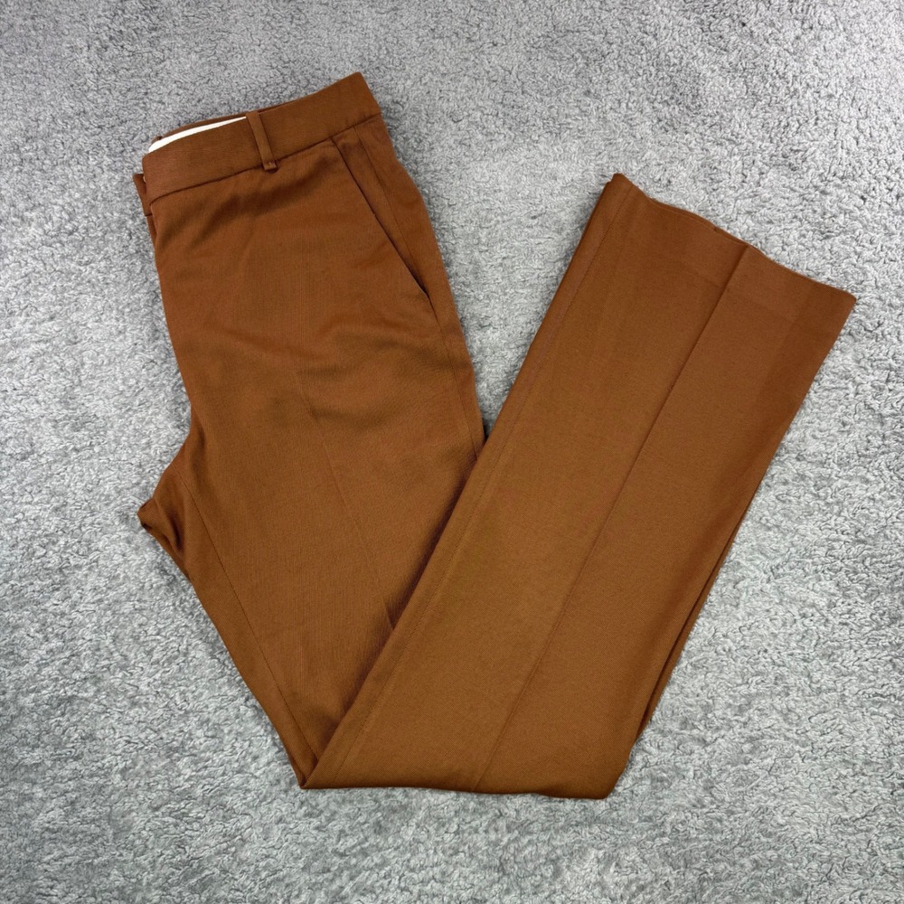 Massimo Dutti Brown Wool Blend  flare Leg Dress Pants trousers Mens 32x35"